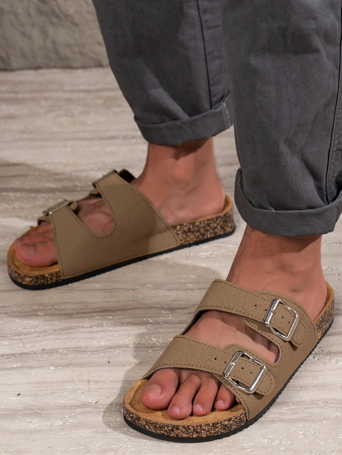 Zapatillas Retro Casuales con Doble Hebilla Ajustable