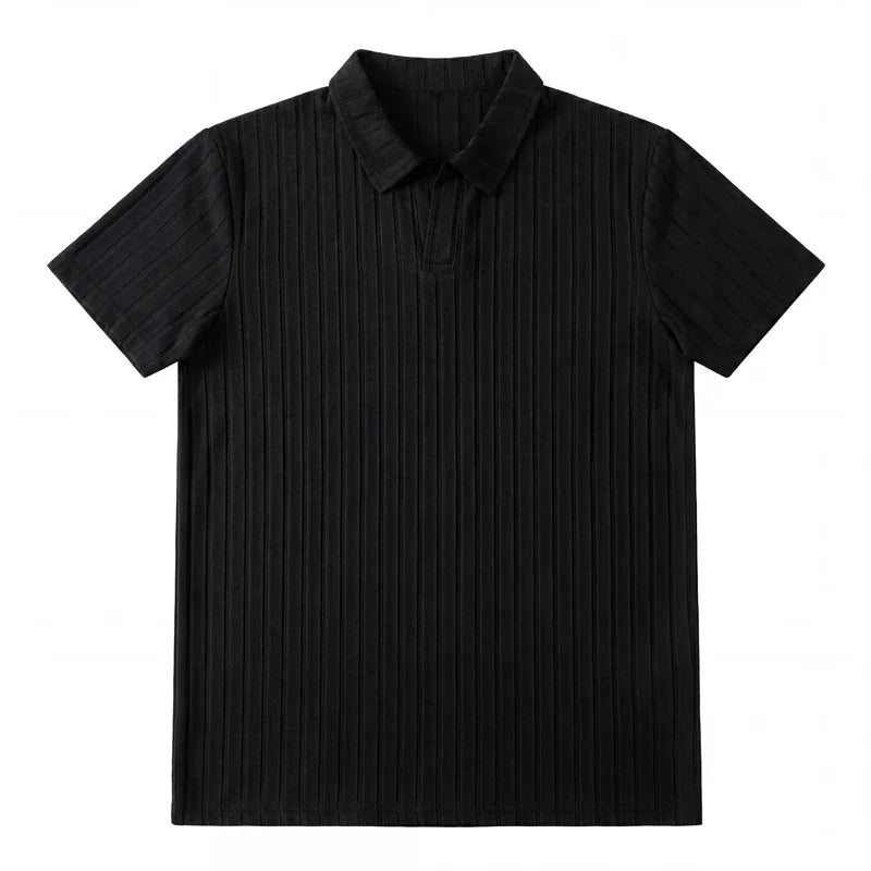 Polo de punto acanalado para hombre