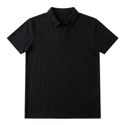 Polo de punto acanalado para hombre