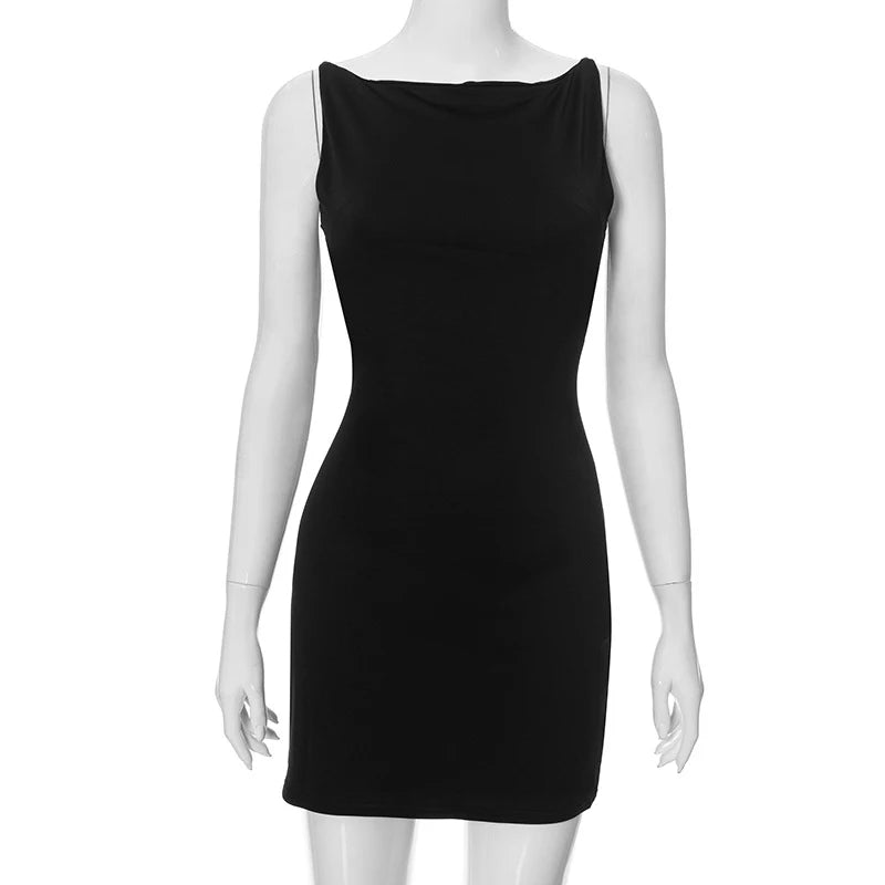 Club party evening dress mini sleeveless Y2K basic vest dress sexy and elegant women's summer casual fashion dress