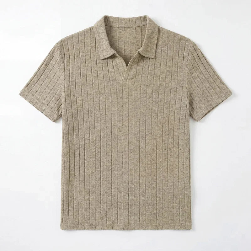 Polo de punto acanalado para hombre