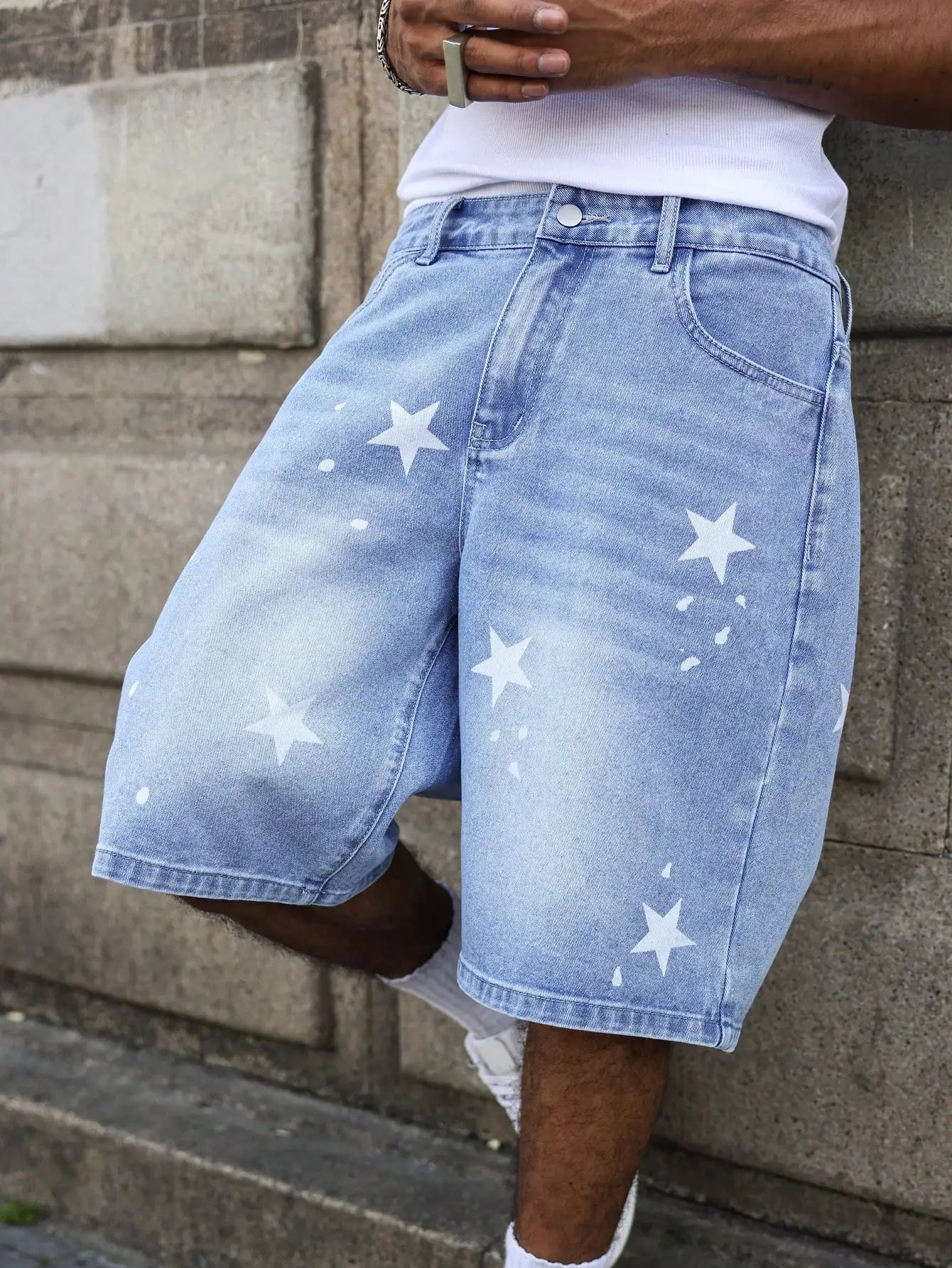 Carter Blue Star-Print Shorts