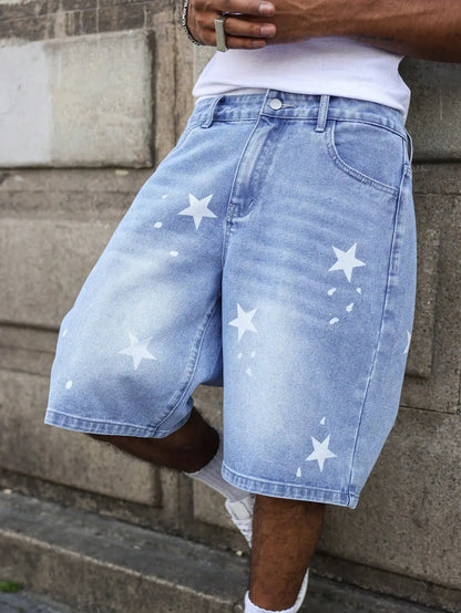 Carter Blue Star-Print Shorts