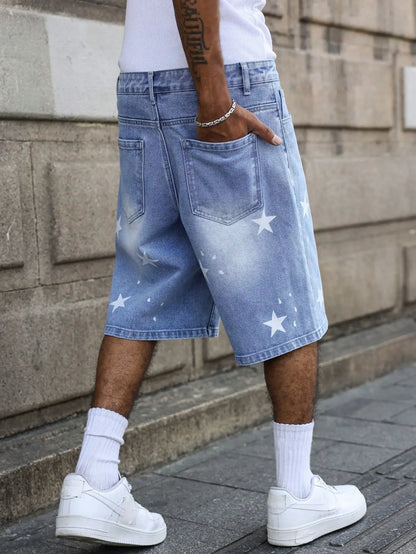 Carter Blue Star-Print Shorts