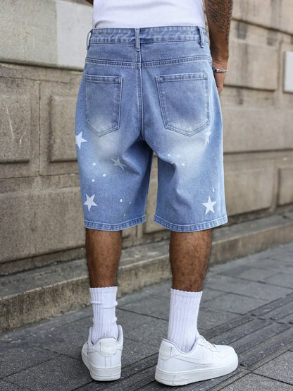 Carter Blue Star-Print Shorts