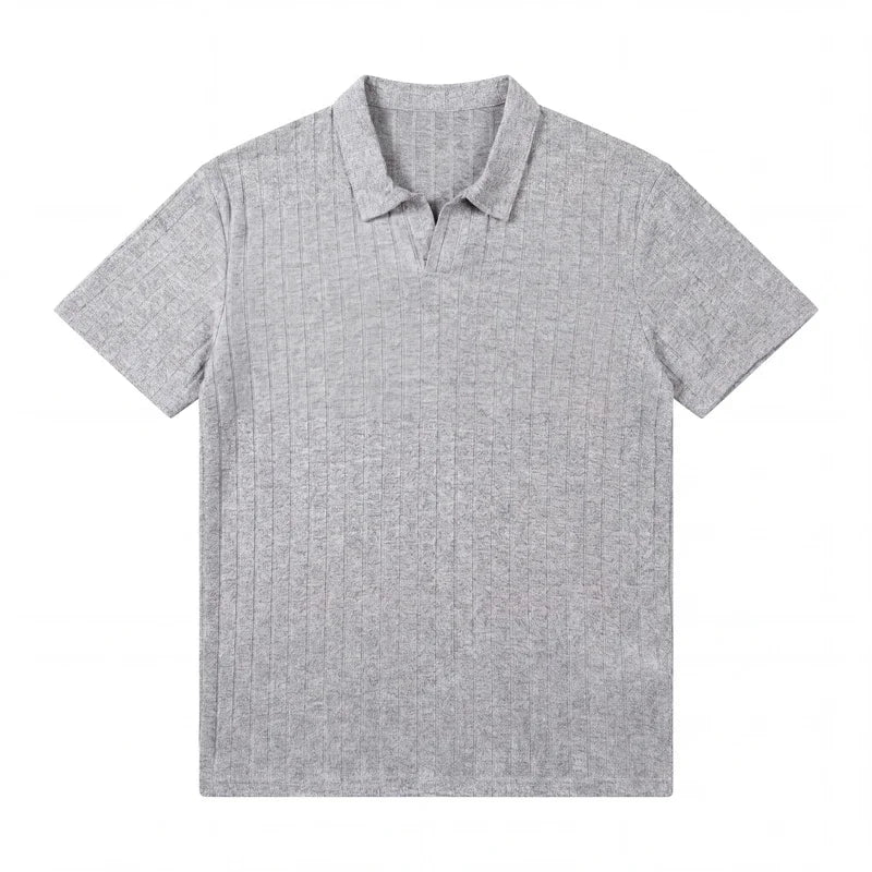 Polo de punto acanalado para hombre