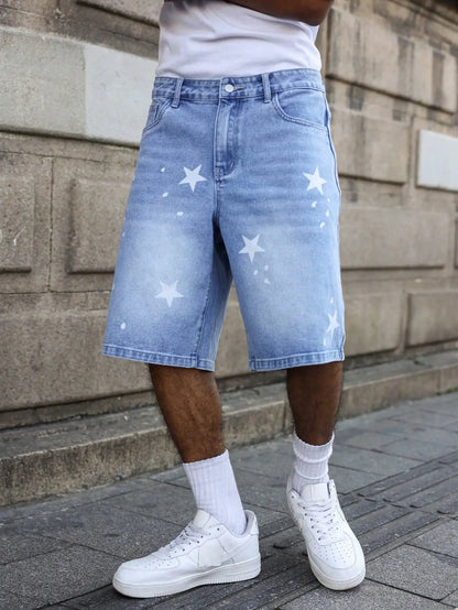 Carter Blue Star-Print Shorts