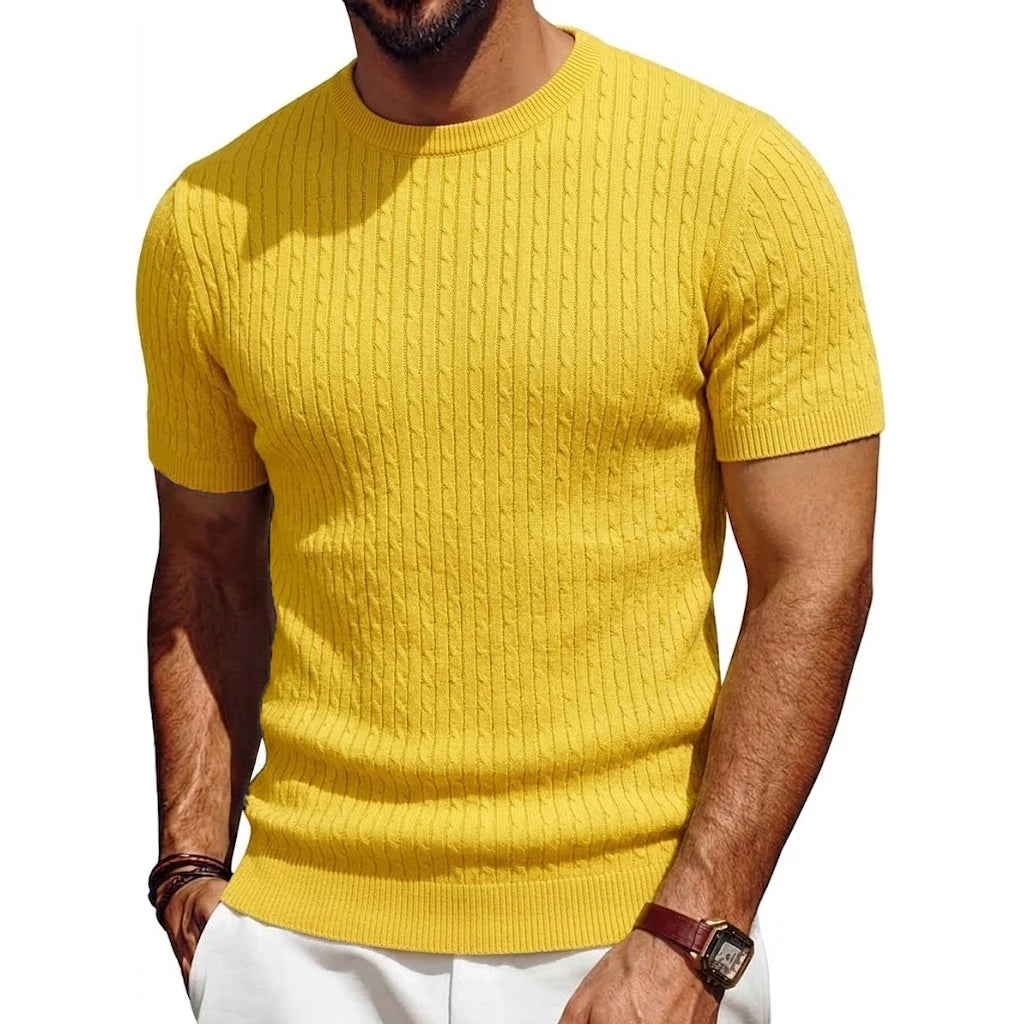 Camisetas masculinas de verano de punto liger