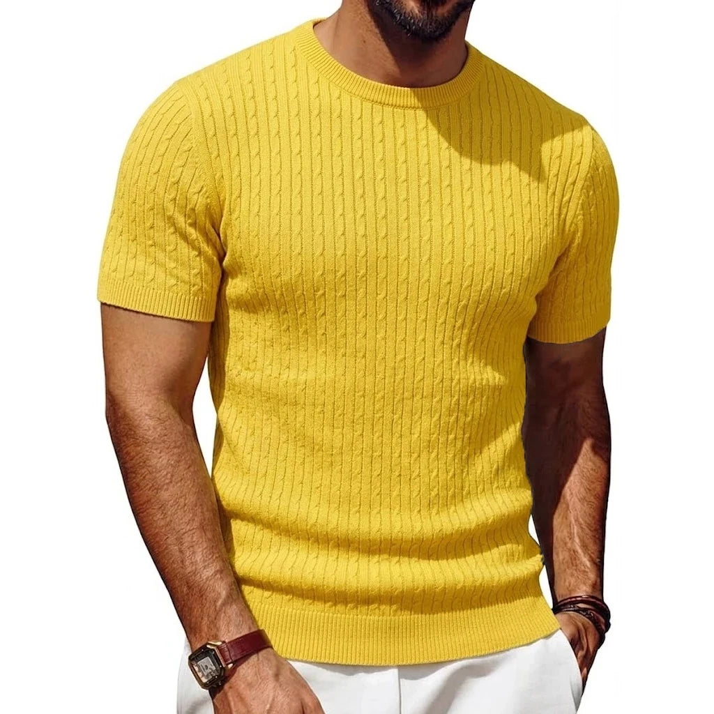 Camisetas masculinas de verano de punto liger