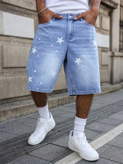 Carter Blue Star-Print Shorts
