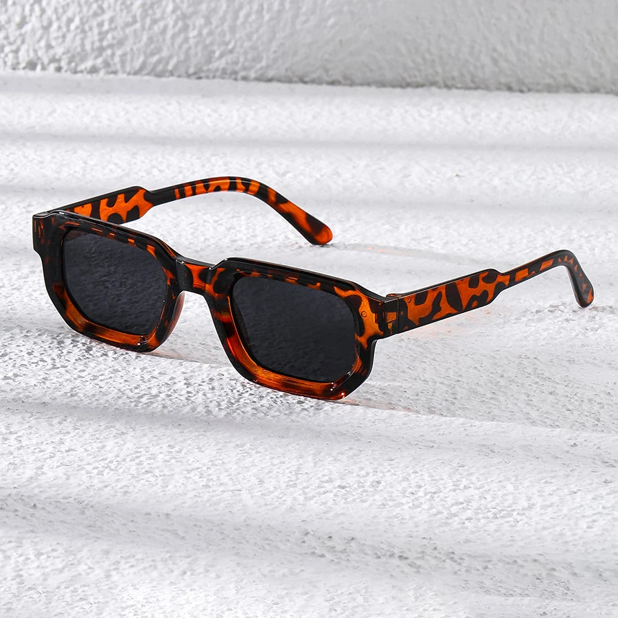 Gafas de sol para hombre con montura rectangular vintage