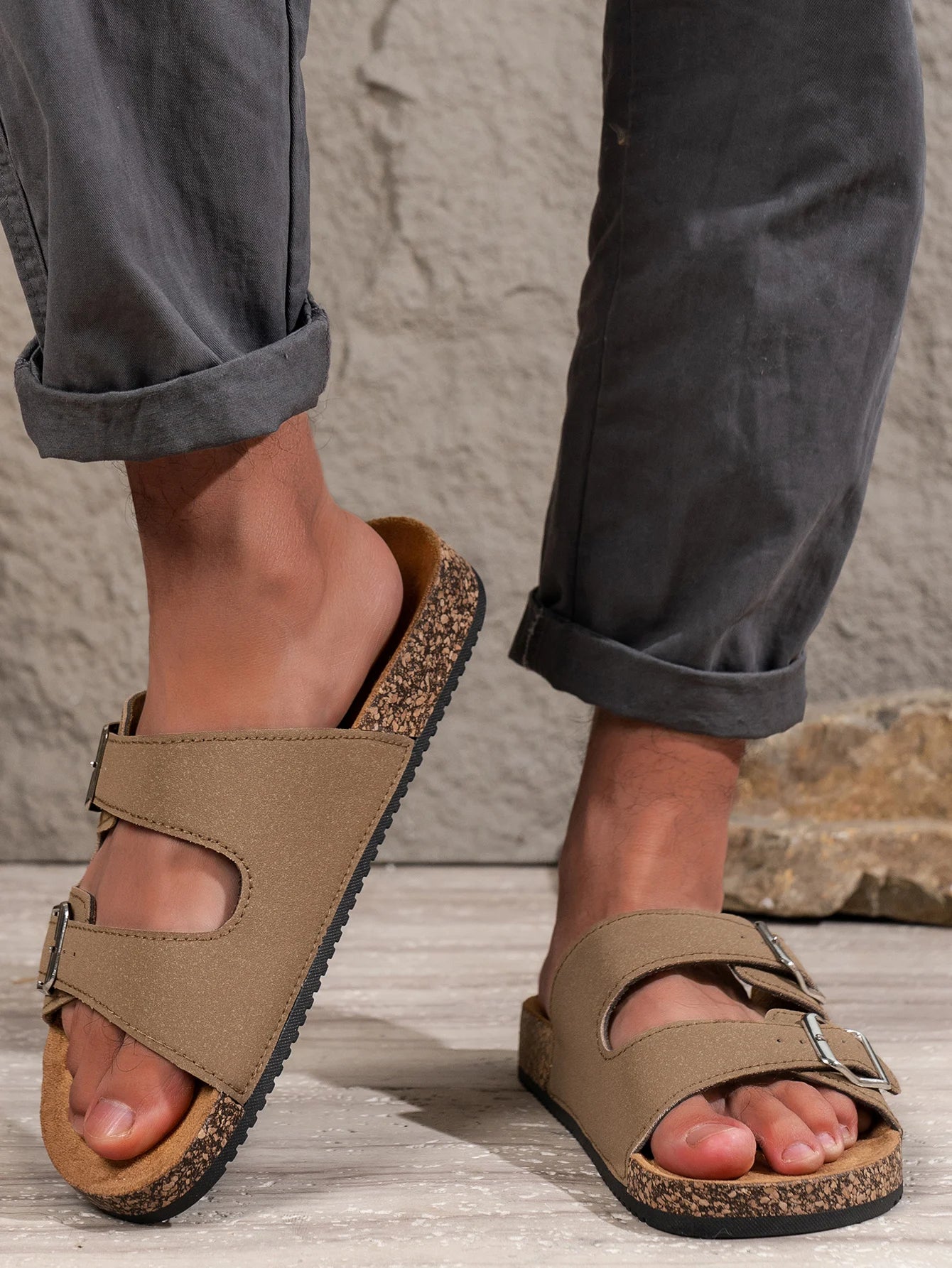Zapatillas Retro Casuales con Doble Hebilla Ajustable